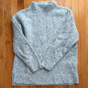 Well Worn Heather Gray Mock Neck Sweater